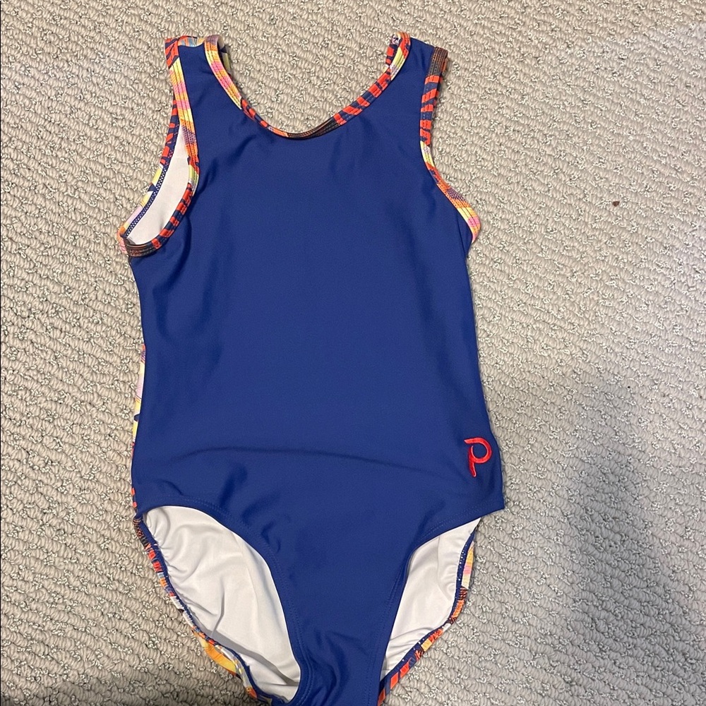 Vibrant Blue Kids One Piece Swimsuit
